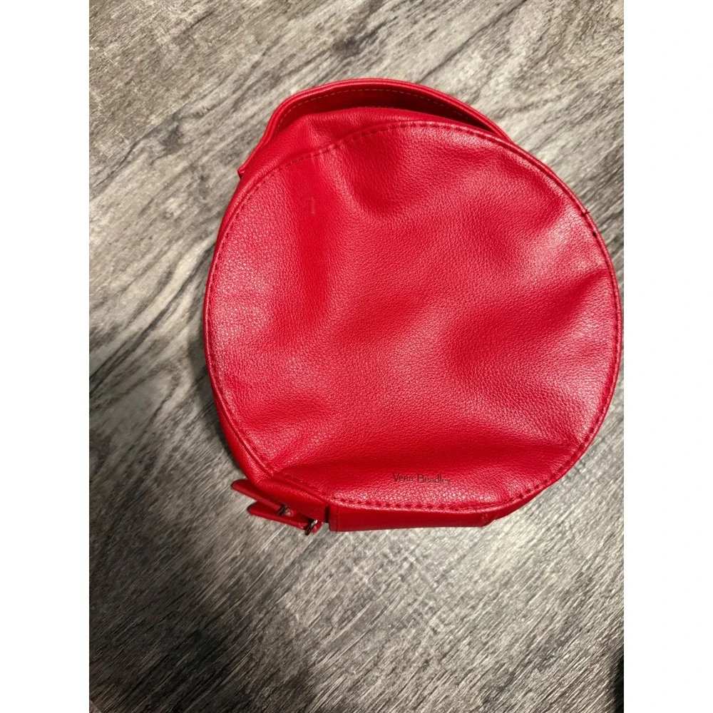 Red Scottie Dog Christmas Round Cosmetic Bag Pouch Zipper‎